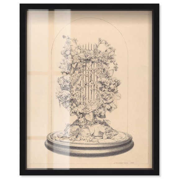 Preserved Memory Shadowbox Print Vintage Art by Art Remedy, Black Frame, 16 x 20