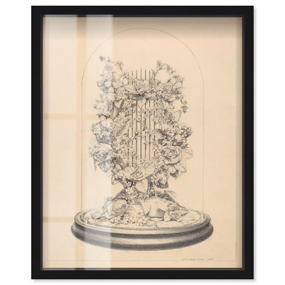Preserved Memory Shadowbox Print Vintage Art by Art Remedy, Black Frame, 16 x 20