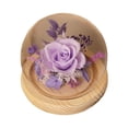 thumbnail image 1 of Preserved Real Flower Glass Dome Eternal Carnation Rose Display For Home Tabletop Decor Gift, 1 of 9