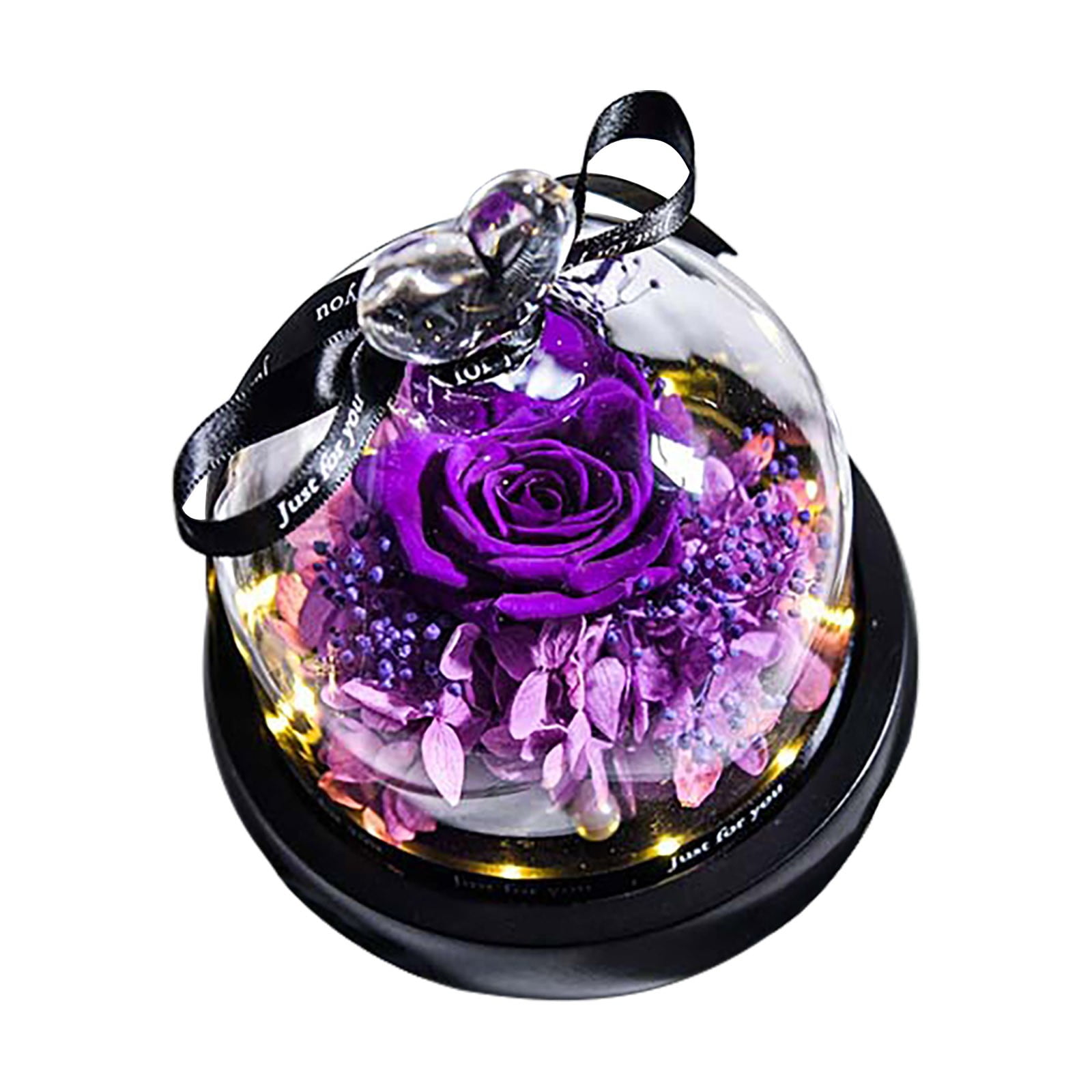 Preserved Real Rose with LED Light Eternal Flowers Rose Gifts for Mom
