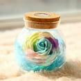 thumbnail image 1 of Preserved Real Roses with Colorful Mood Light Wishing Bottle,Eternal Rose，Never Withered Flowers, Christmas Anniversary Valentine's Mother's Day,a Gifts for Women 4.3inch, 1 of 6