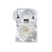 Preserved Rose in Clear Acrylic Jewelry Box ForeverRose Gifts for Girlfriend, Wife, Mom Romantic Keepsake Eternal Flower for Mothers Da, Anniversary,Valentines Day, Birthday,Engagement