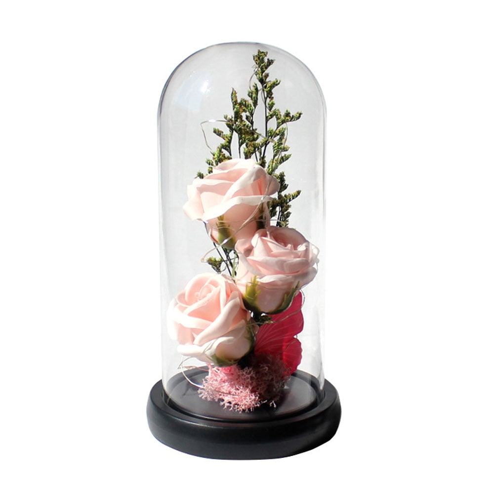 Preserved Rose Eternal Rose in Glass Dome Gift for Her Thanksgiving