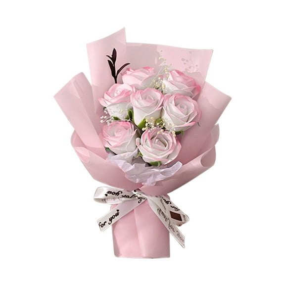 "Preserved Rose Mini Bouquet with LED Light - Unique Gift for Her, Perfect for Valentine's Day or Special Occasions"