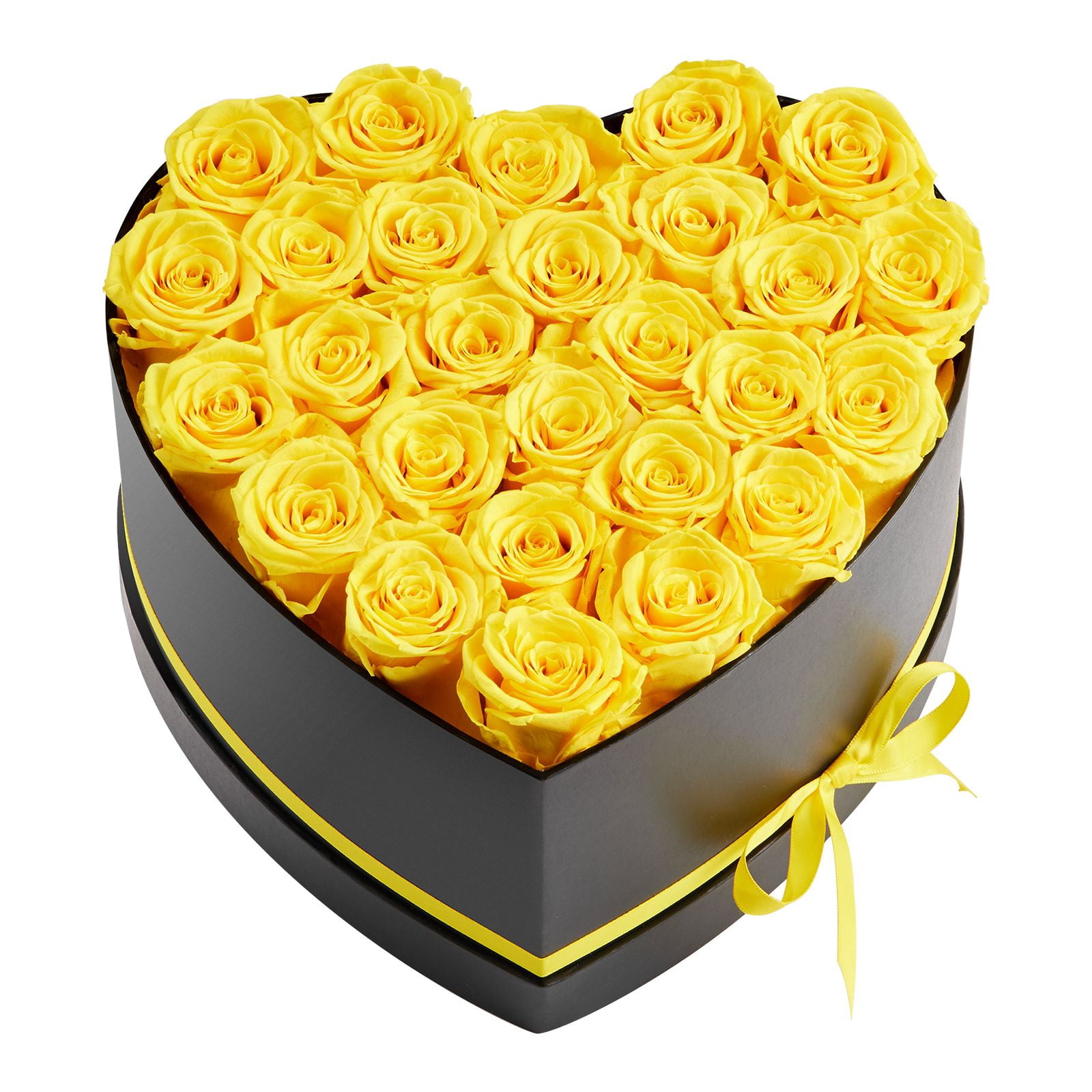 Preserved Roses 27 Real Roses in Heart Box, Lasts Up to 3 Years, No Watering Needed, Light Rose Fragrance, Romantic Gift for Valentine's Day Birthday Christmas