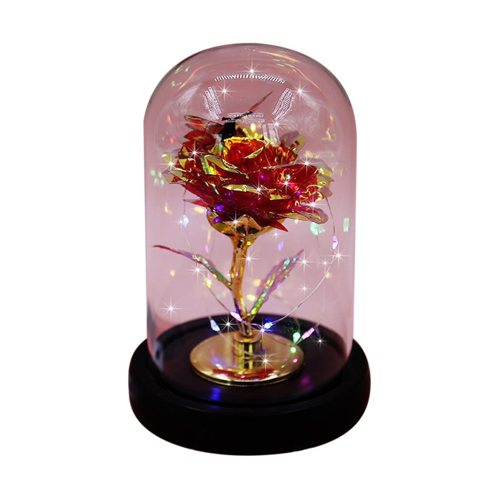 Preserved Roses In Glass Angels - Glass Rose Ornament Metal Preserved ...