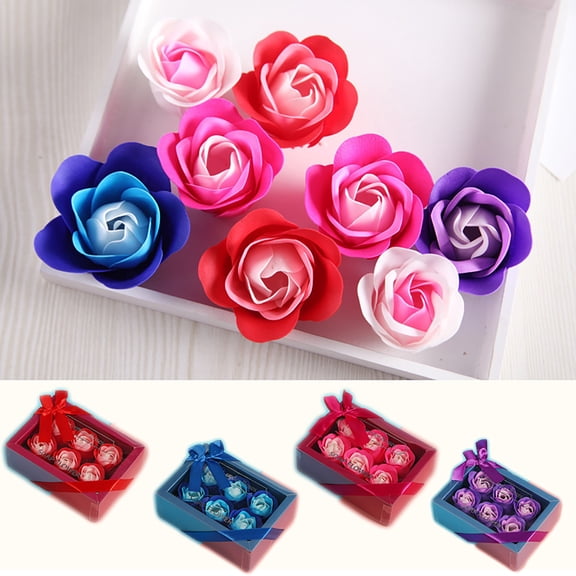 Preserved Roses in a Box Eternal Roses That Last a Year Gift for Her (6 Roses)