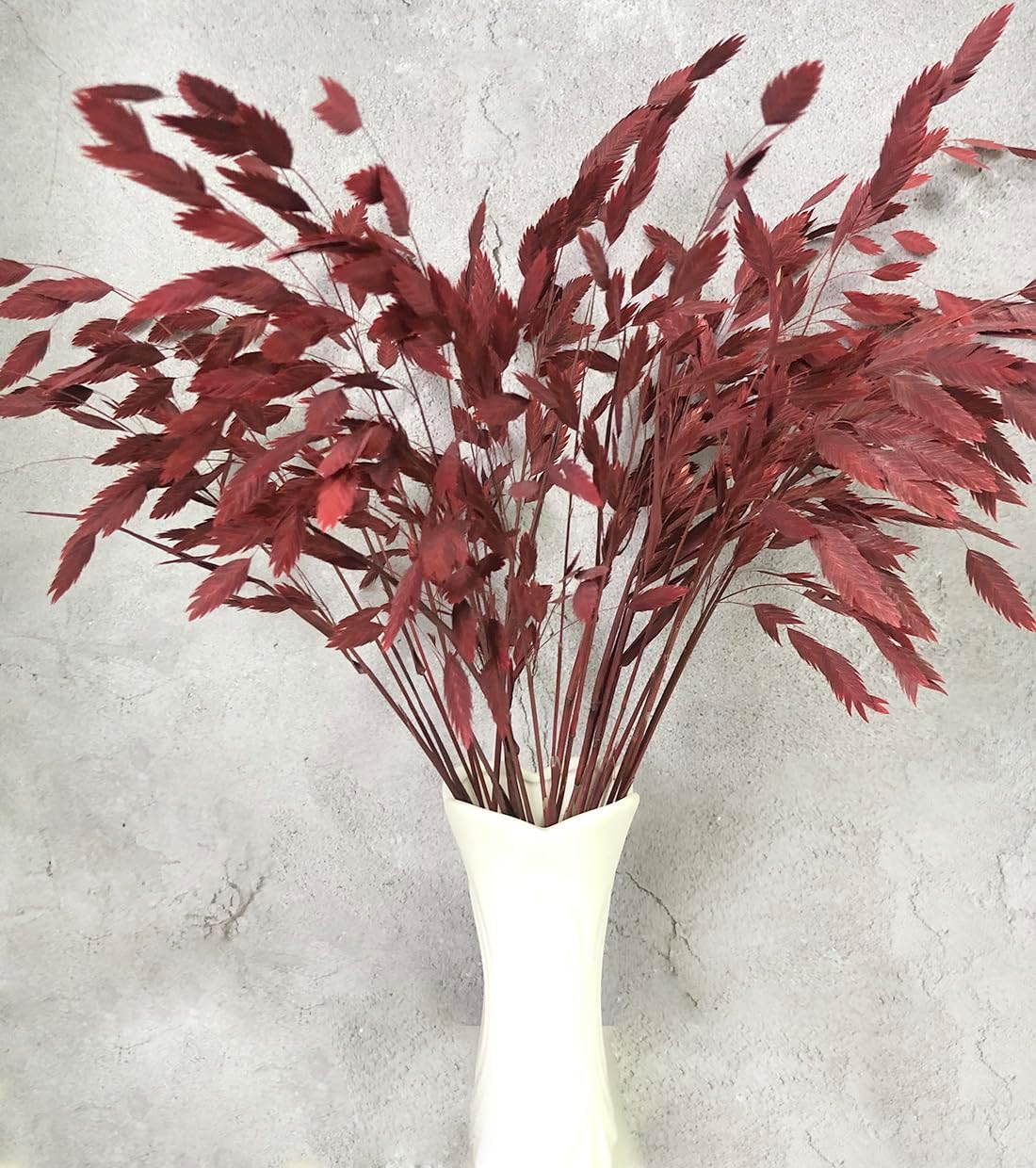 Preserved Wild Oats Flower Bouquet, 18 Inch Natural Chasmanthium