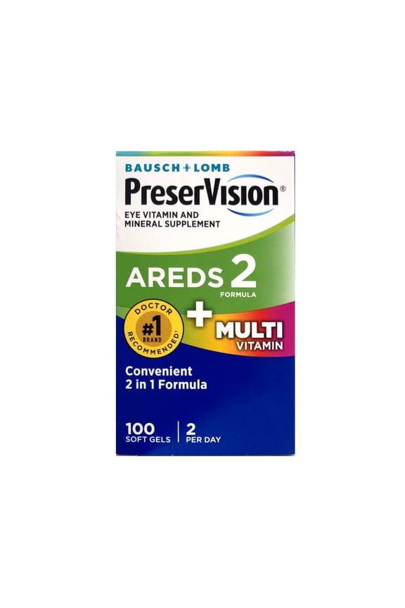 AREDS 2 Multivitamin(Unisex), Lutein, 100 Soft Gels