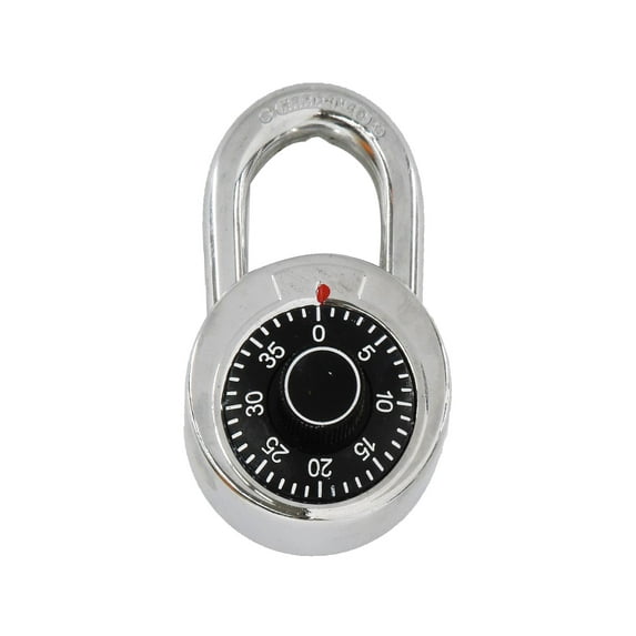 Preset Combination Dial Padlock, 2 in. Black Dial Generic