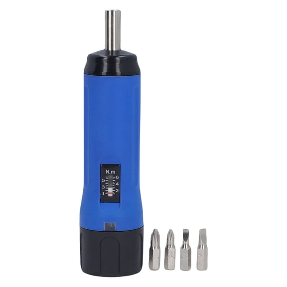 Preset Torsion Screwdriver Kit 1.0-6.0Nm, Adjustable Manual Torque Driver with 4 Bits & Storage Box for Industrial Repair