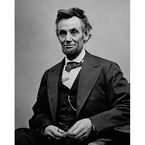 President Abraham Lincoln 3/4 Length Portrait - Style A - 24x36 Inch Laminated Poster - Stunning Detail and Bold Colors