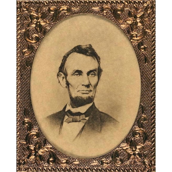 President Abraham Lincoln Campaign Button 1864 - Style A - 24x36 Inch Laminated Poster - Stunning Detail and Bold Colors