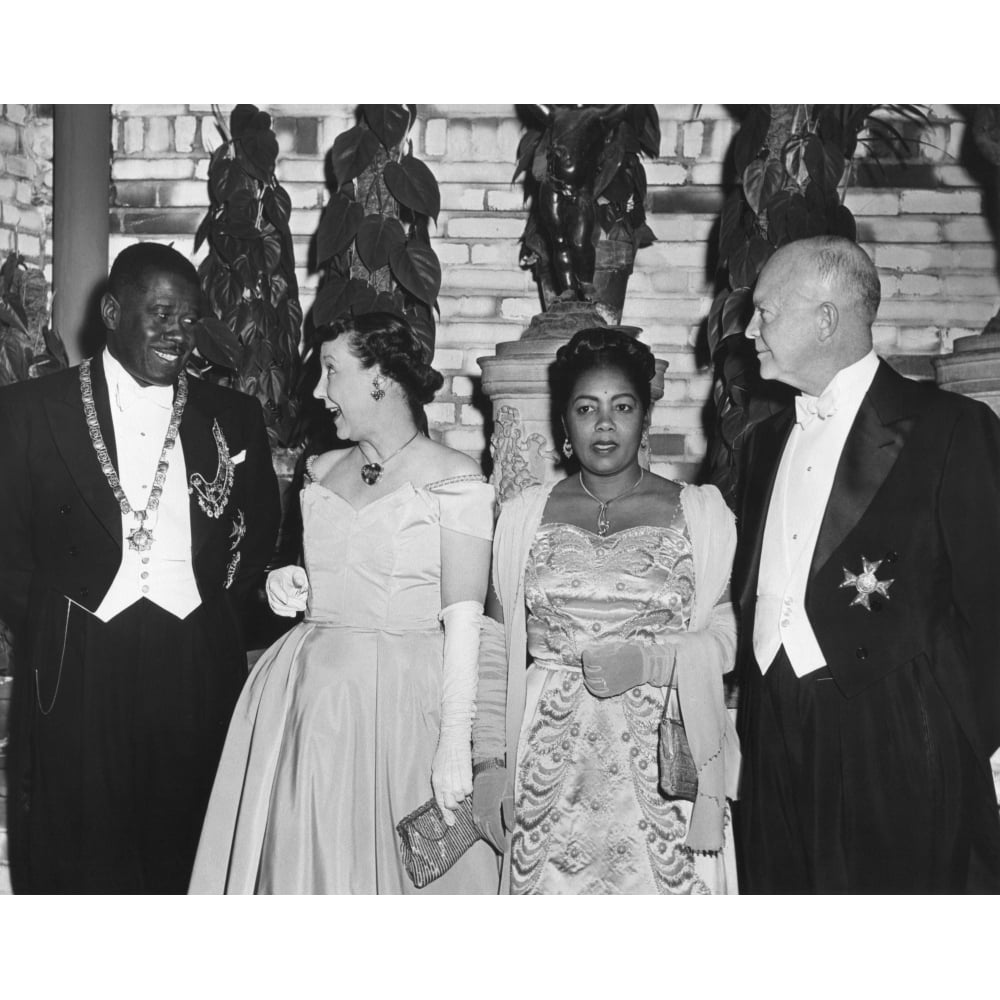 President And Mamie Eisenhower At A Dinner In Their Honor Given By Pres. And Mme. Migliori Of Haiti. Sheraton Park Hotel