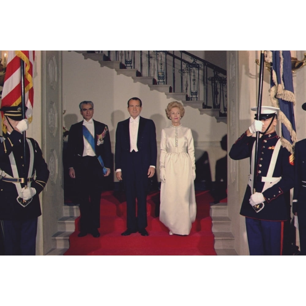 President And Pat Nixon Pose With The Shah Of Iran Before A State Dinner In His Honor. Feb. 26 1971. History