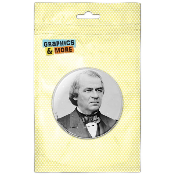 President Andrew Johnson Photo Portrait Refrigerator Button Magnet