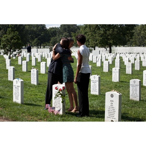 President Barack Obama In Section 60 Of Arlington National Cemetery History (36 x 24)