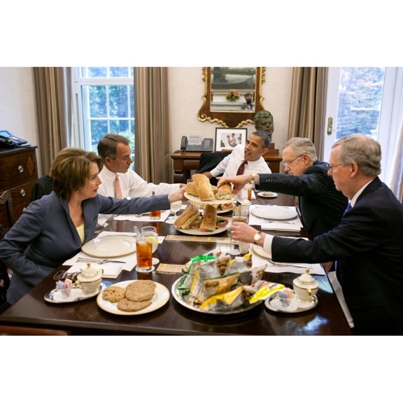 President Barack Obama Lunching With Congressional Leadership History (36 x 24)