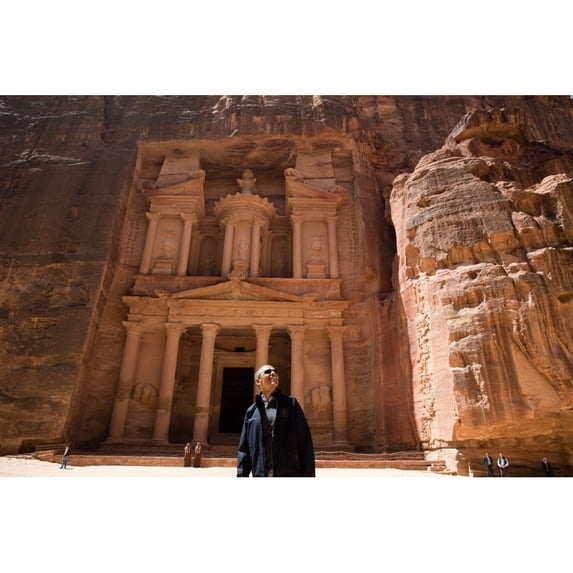 President Barack Obama Near The Treasury At The Ancient City Of Petra In Jordan. March 23 History