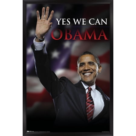 President Barack Obama Wall Poster, 14.725" x 22.375" Framed