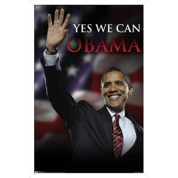 President Barack Obama Wall Poster, 14.725" x 22.375" Framed