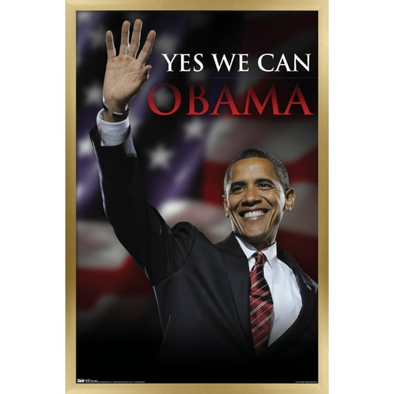 President Barack Obama Wall Poster, 22.375" x 34", Framed