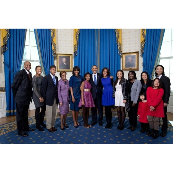 President Barack Obama With His Multi-Ethnic Extended Family History (24 x 18)