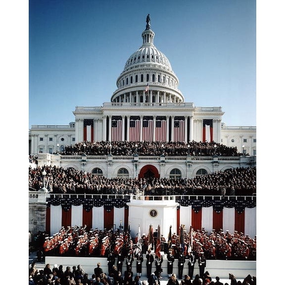 President Bill Clinton Inauguration 1993 - 24x36 Inch Glossy Laminated Poster - Stunning Detail and Bold Colors