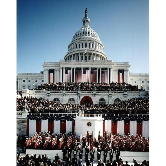President Bill Clinton Inauguration 1993 - 24x36 Inch Glossy Laminated Poster - Stunning Detail and Bold Colors