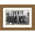 thumbnail image 1 of President Bill Clinton with joint chiefs of staff 24x18 Double Matted Gold Ornate Framed Art Print, 1 of 2