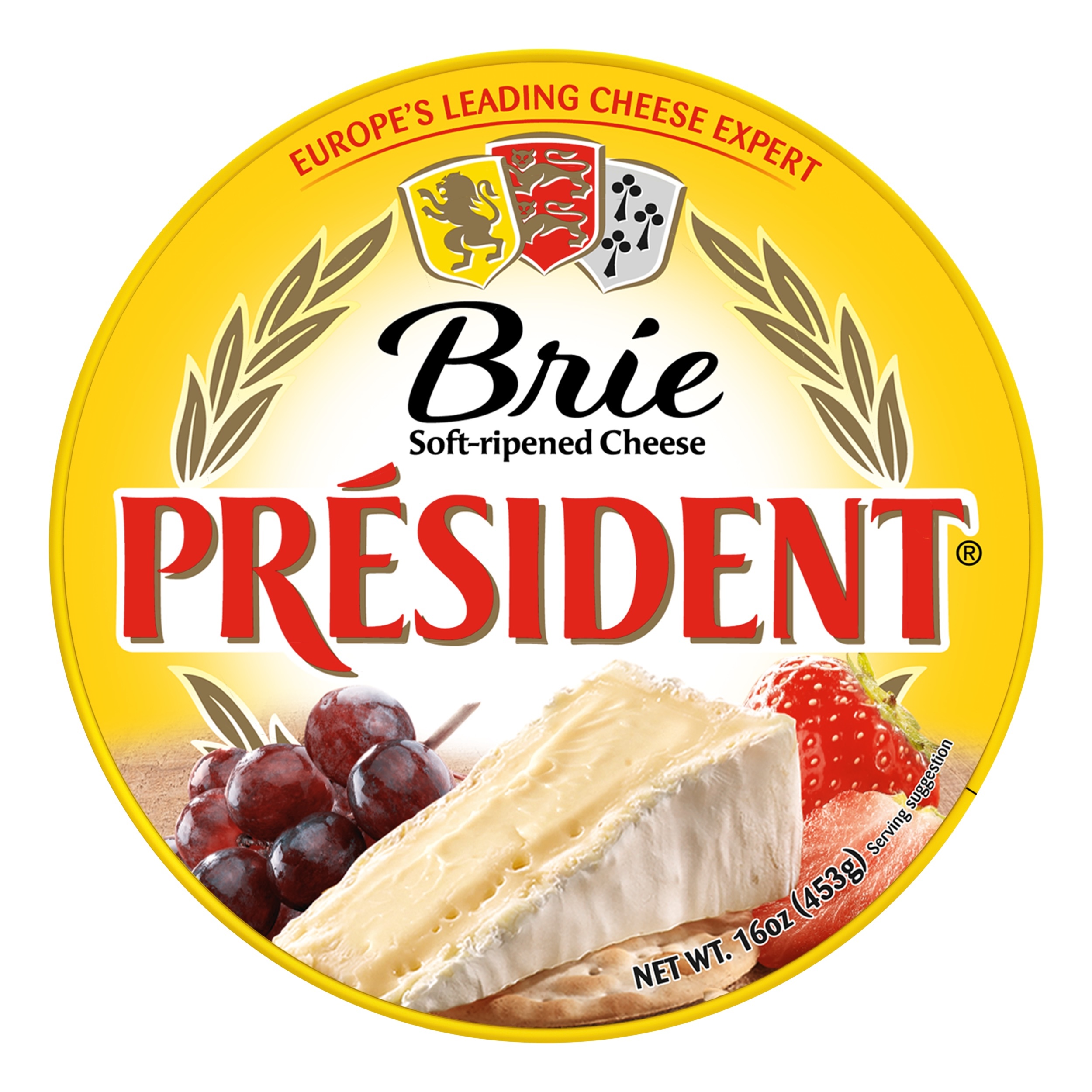 President Brie Soft-Ripened Cheese, 16 oz (Refrigerated) - image 1 of 10