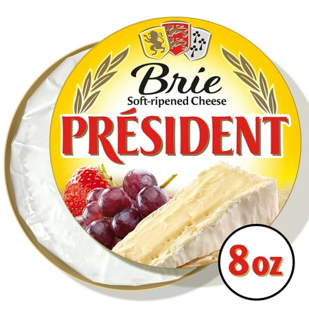 President Brie Soft-Ripened Cheese, 8 oz (Refrigerated)