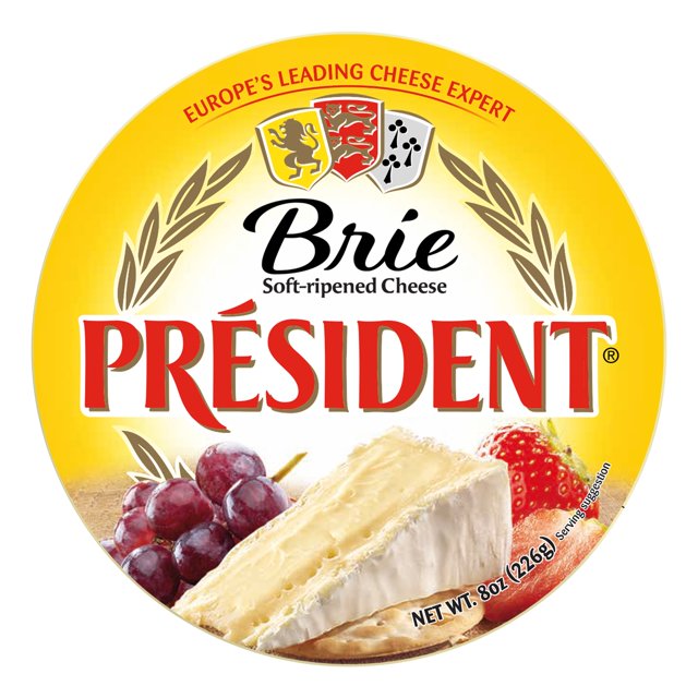 President Brie SoftRipened Cheese, 8 oz (Refrigerated)