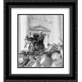 thumbnail image 1 of President Coolidge three-quarter length portrait, standing at podium, facing slightly left, at Decoration Day ceremonies, Arlington 20x22 Double Matted Black Ornate Framed Art Print, 1 of 2