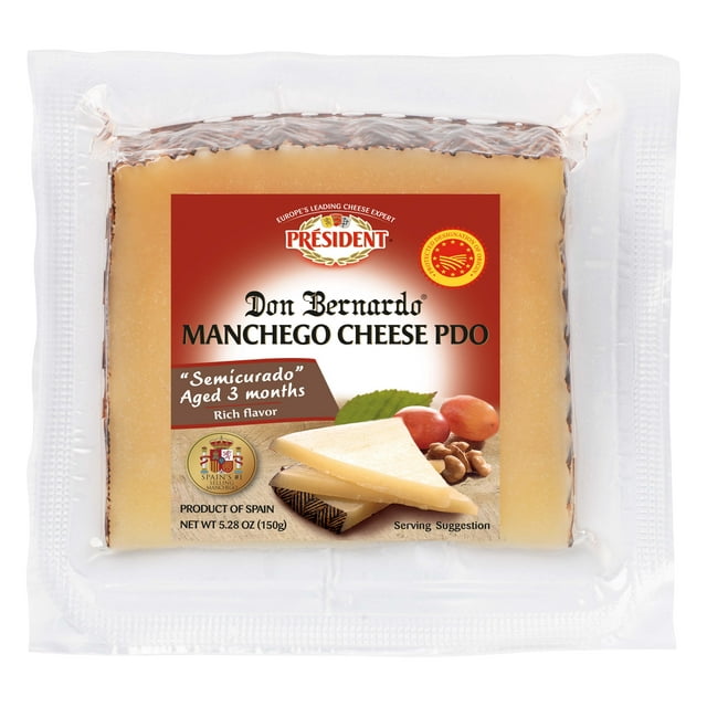 President Don Bernardo Manchego Cheese Wedge, 5.28 oz (Refrigerated
