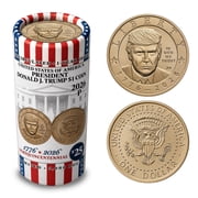 President Donald J. Trump 2026 $1 Coin Roll   Classic Vertical Design   25 Brilliant Uncirculated Coins   Limited Edition of 5,000