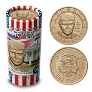 President Donald J. Trump 2026 $1 Coin Roll   White House VERTICAL Design   25 Brilliant Uncirculated Coins   Limited Edition of 5,000 Rolls
