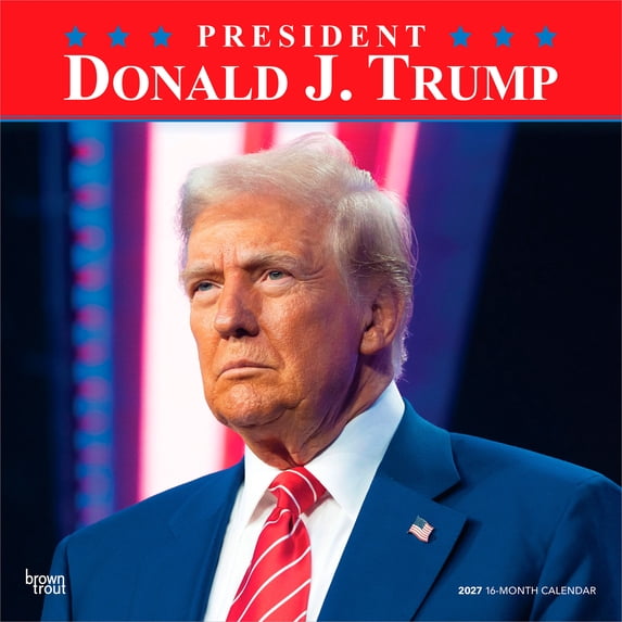 President Donald J. Trump | 2027 12x24" (Hanging) Wall Calendar | Plastic-Free