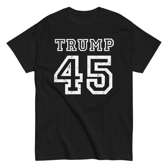President Donald Trump 45 Shirt Faux Jersey 45th US America Unisex classic tee (Black, S)