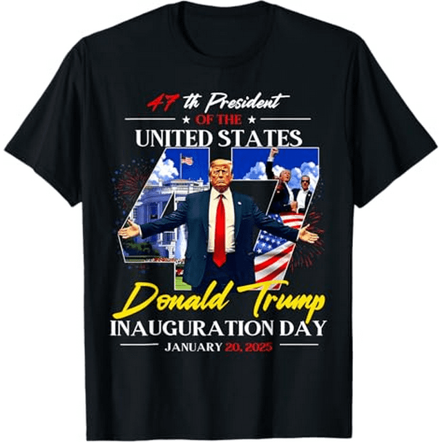 President Donald Trump Inauguration Day 2025 47Th Usa Flag TShirt