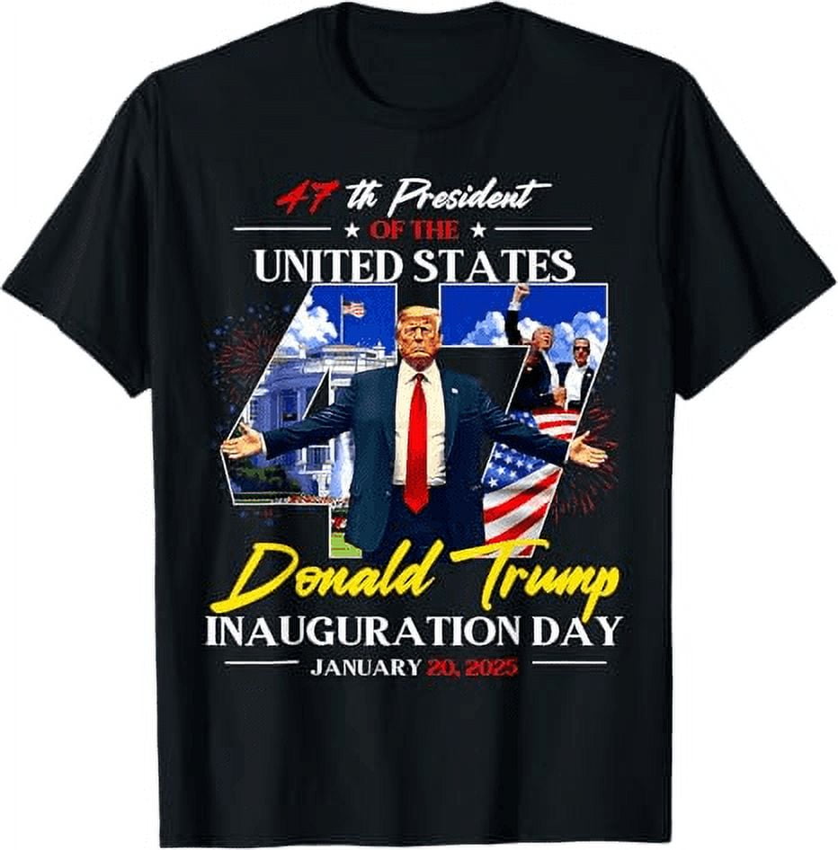 President Donald Trump Inauguration Day 2025 47Th Usa Flag TShirt