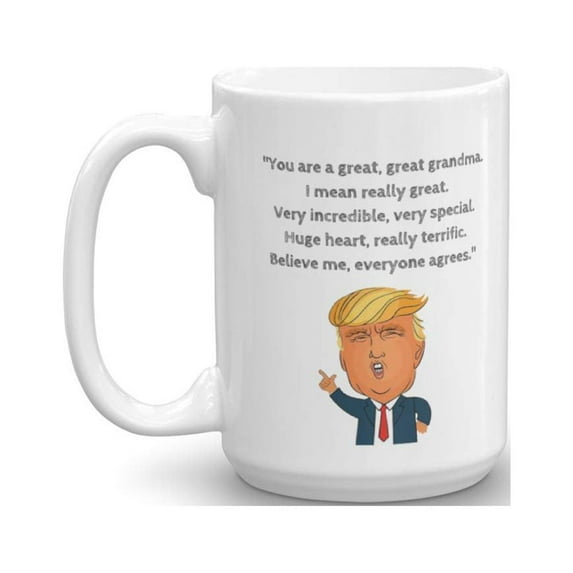 President Donald Trump Novelty Prank Gag Coffee and Tea Gift Mug - Grandma (15oz)