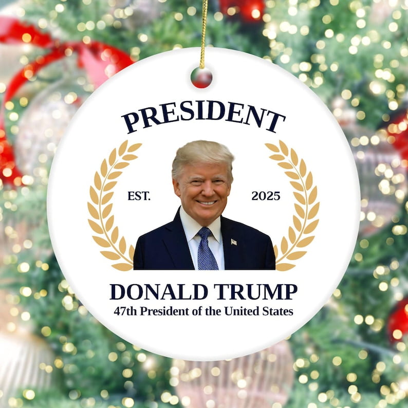 President Donald Trump Ornament 47th President of The United States Inauguration Day 2025