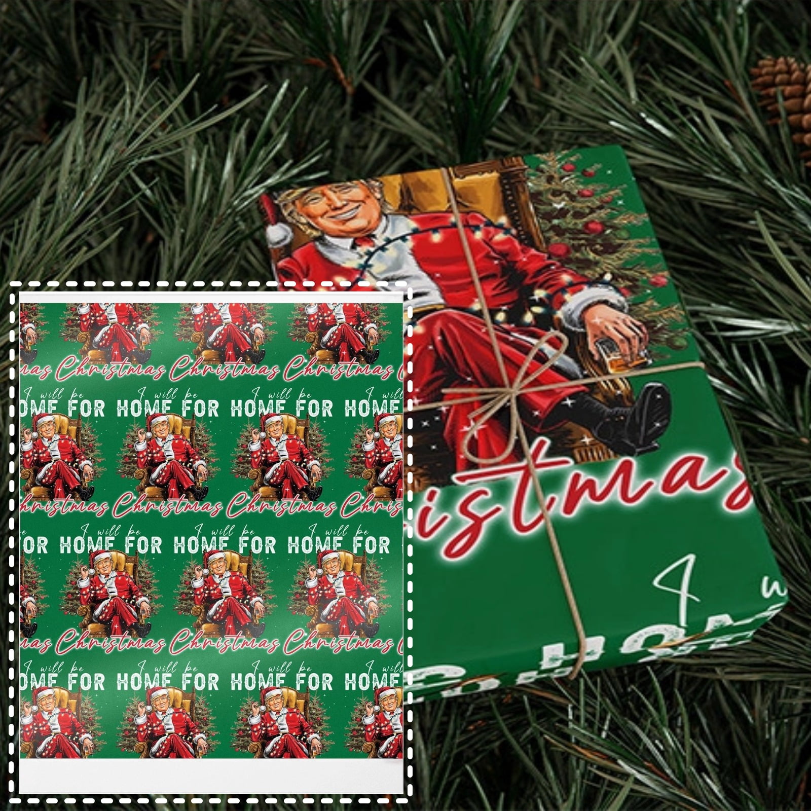 President Donald Wrapping Paper, President Gift Wrap for Christmas ...