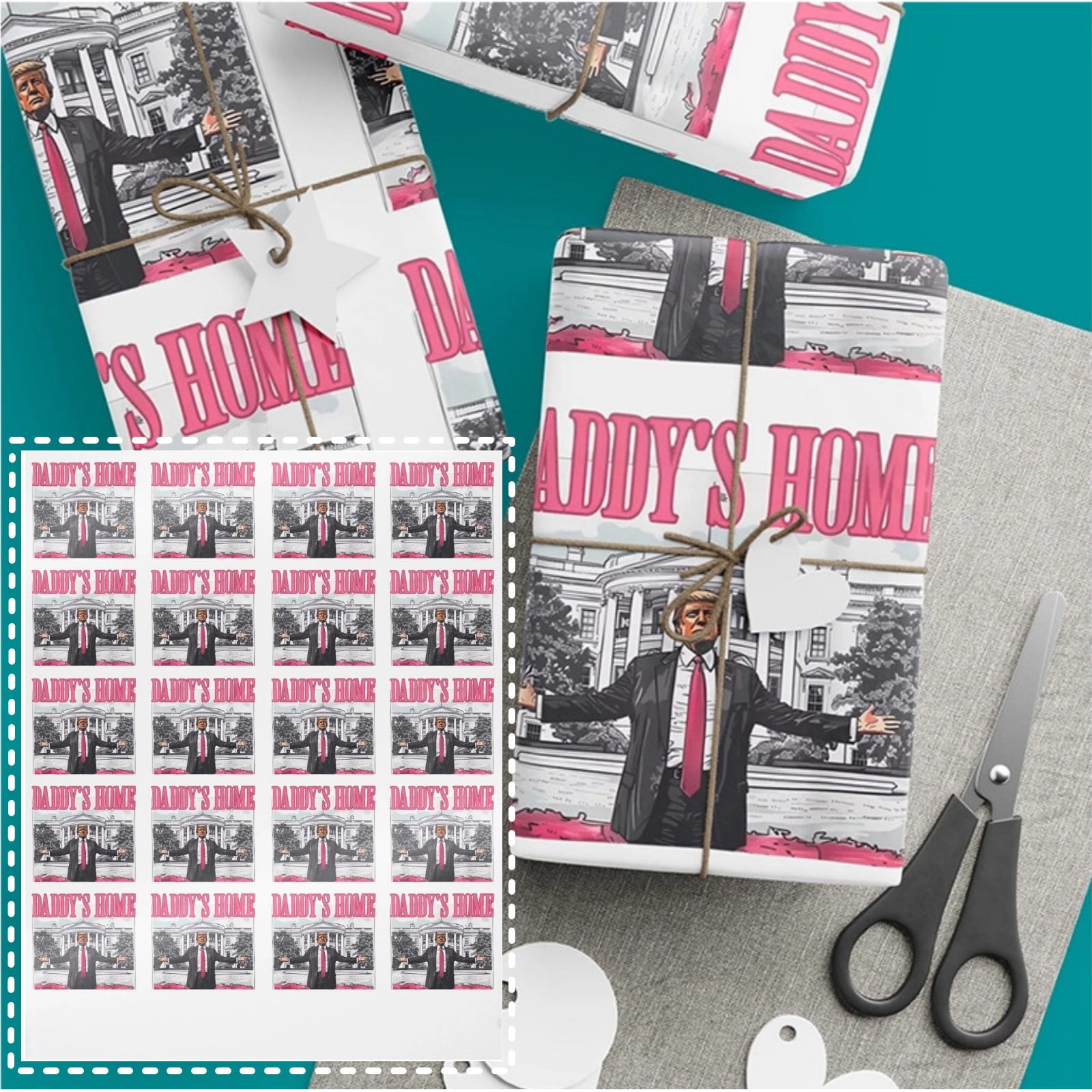 President Donald Wrapping Paper, President Gift Wrap for Christmas ...