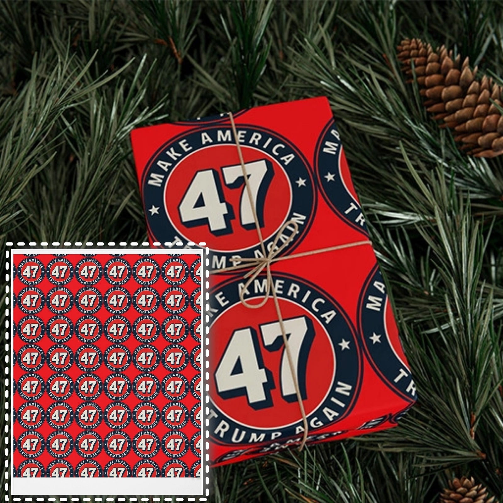 President Donald Wrapping Paper, President Gift Wrap for Christmas ...