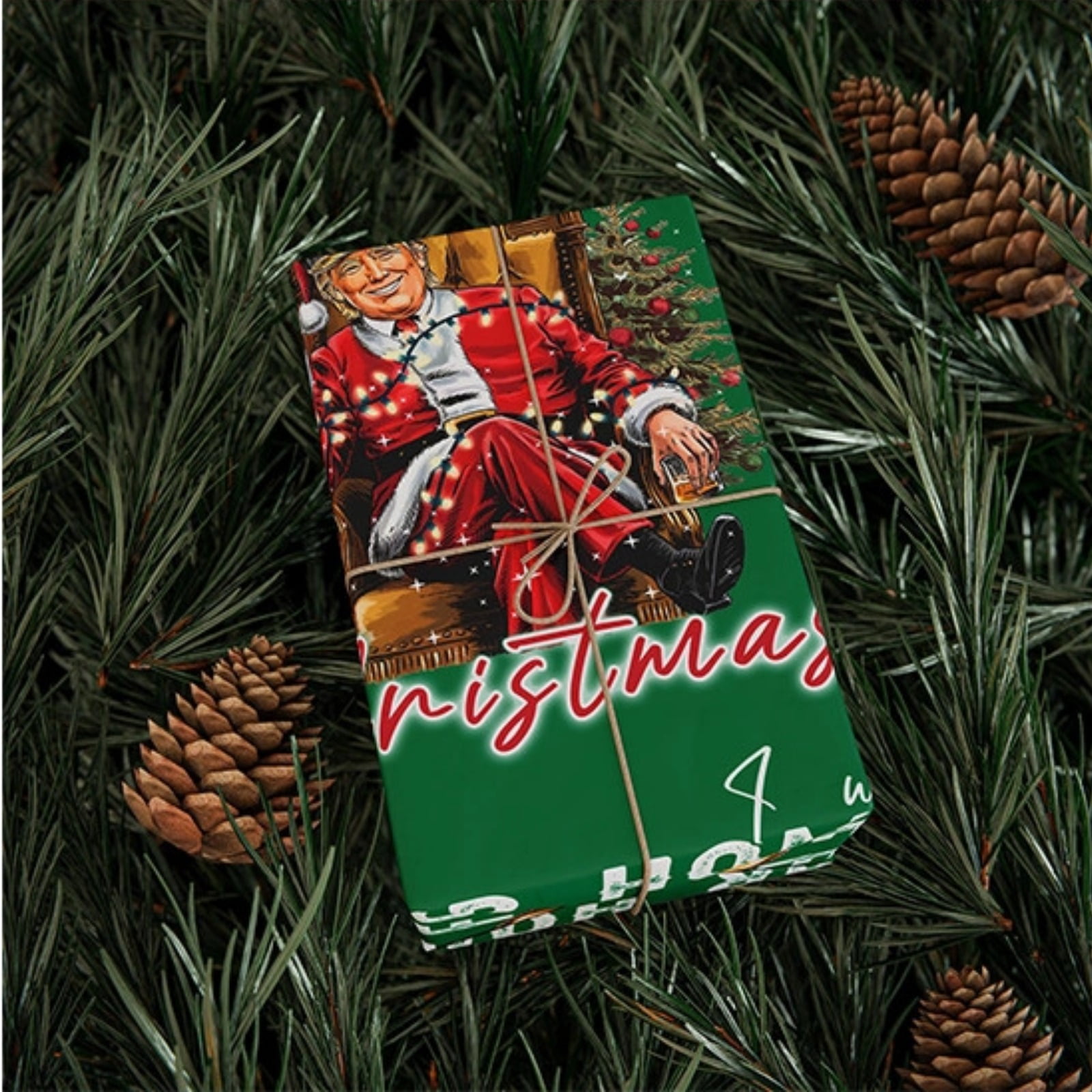 President Donald Wrapping Paper, President Gift Wrap for Christmas ...