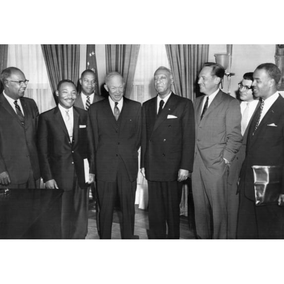 President Eisenhower Meets With African American Leaders. L-R Lester Granger History (36 x 24)