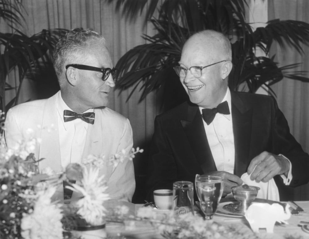 President Eisenhower With Arizona Senator Barry Goldwater. They Talk At A Testimonial Dinner To Honor Republicans In