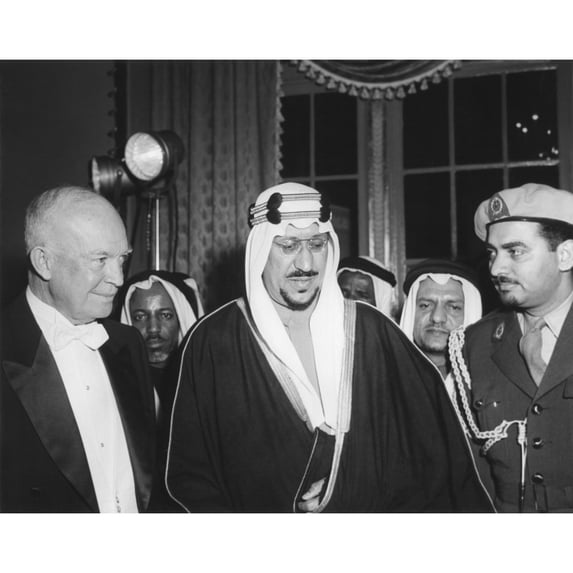 President Eisenhower With Saudi Arabia King History (36 x 24)